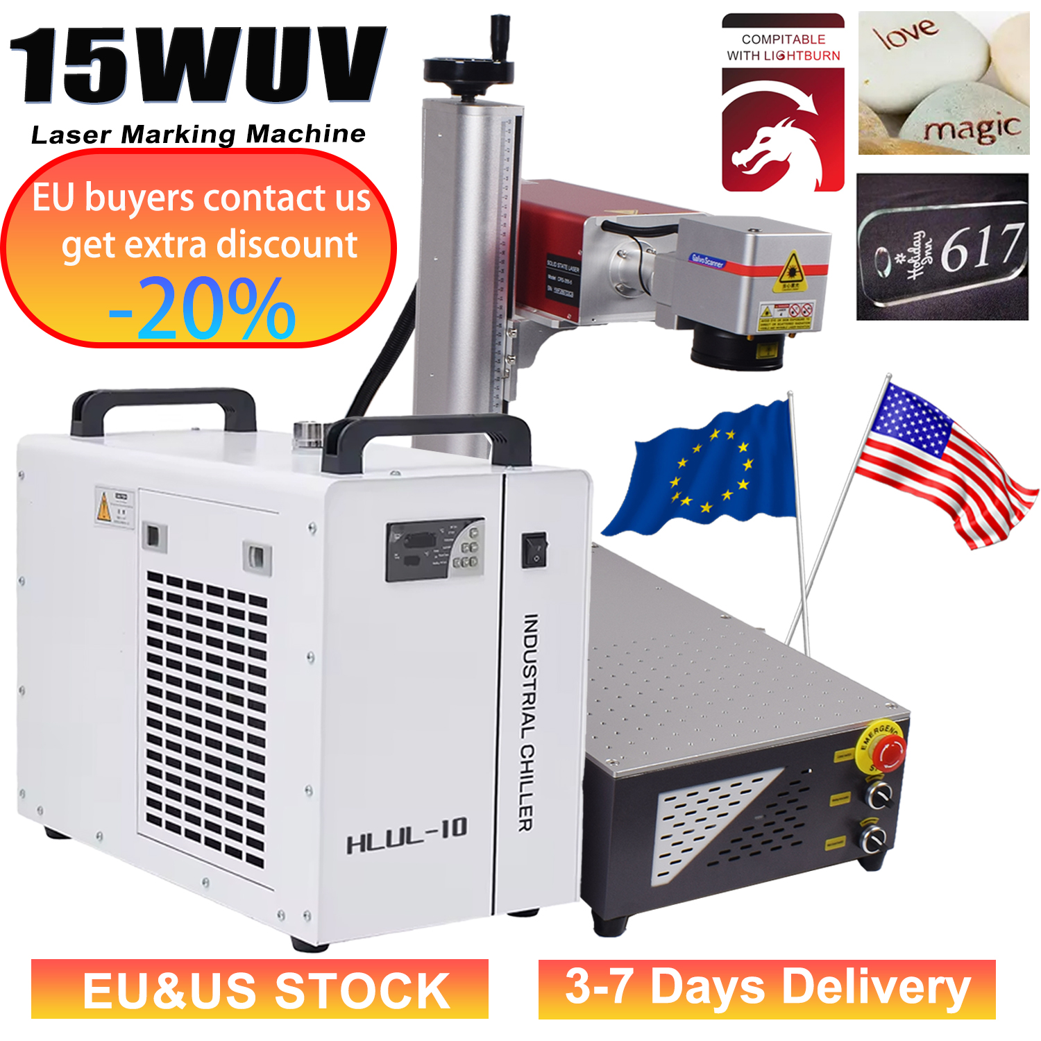 Industrial Laser Marking Machine - 15W UV Laser Marking Machine 10W