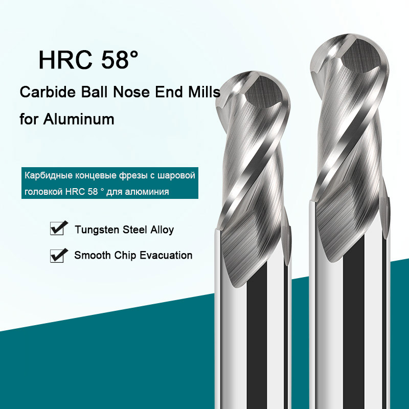 Cnc Router Bit - HRC58 Carbide Ball Nose End Mills