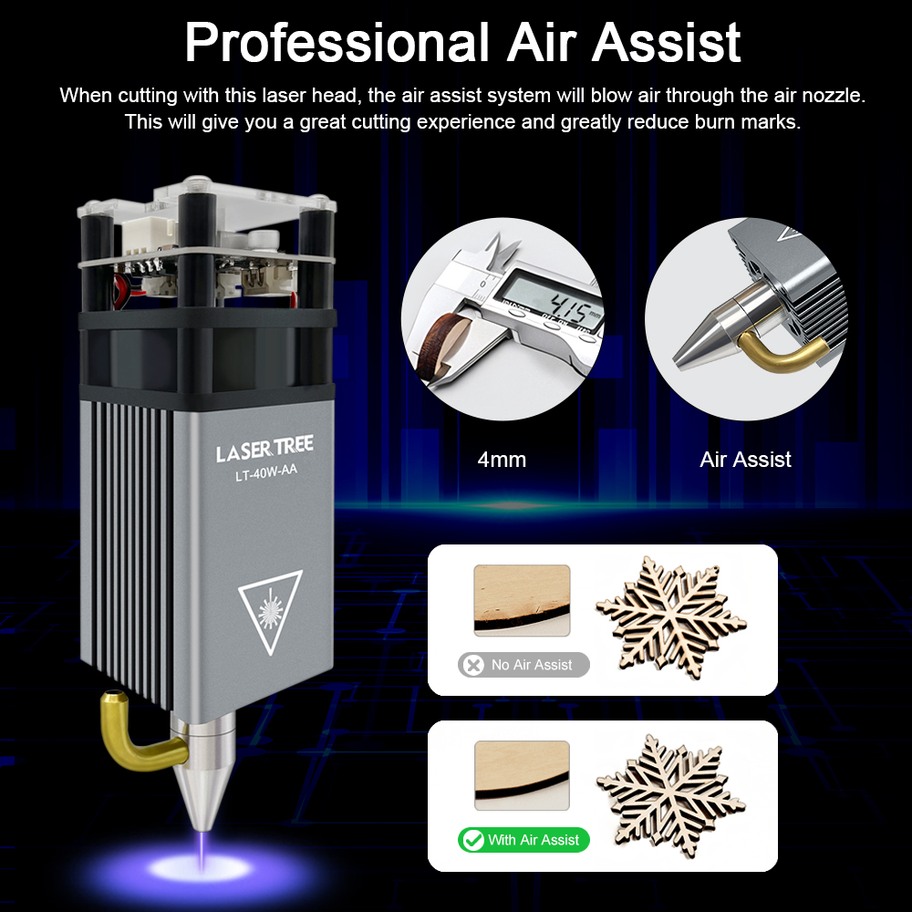LASER TREE 5W Air Assist Metal – Metal Laser Cutter Head recenzja i cena