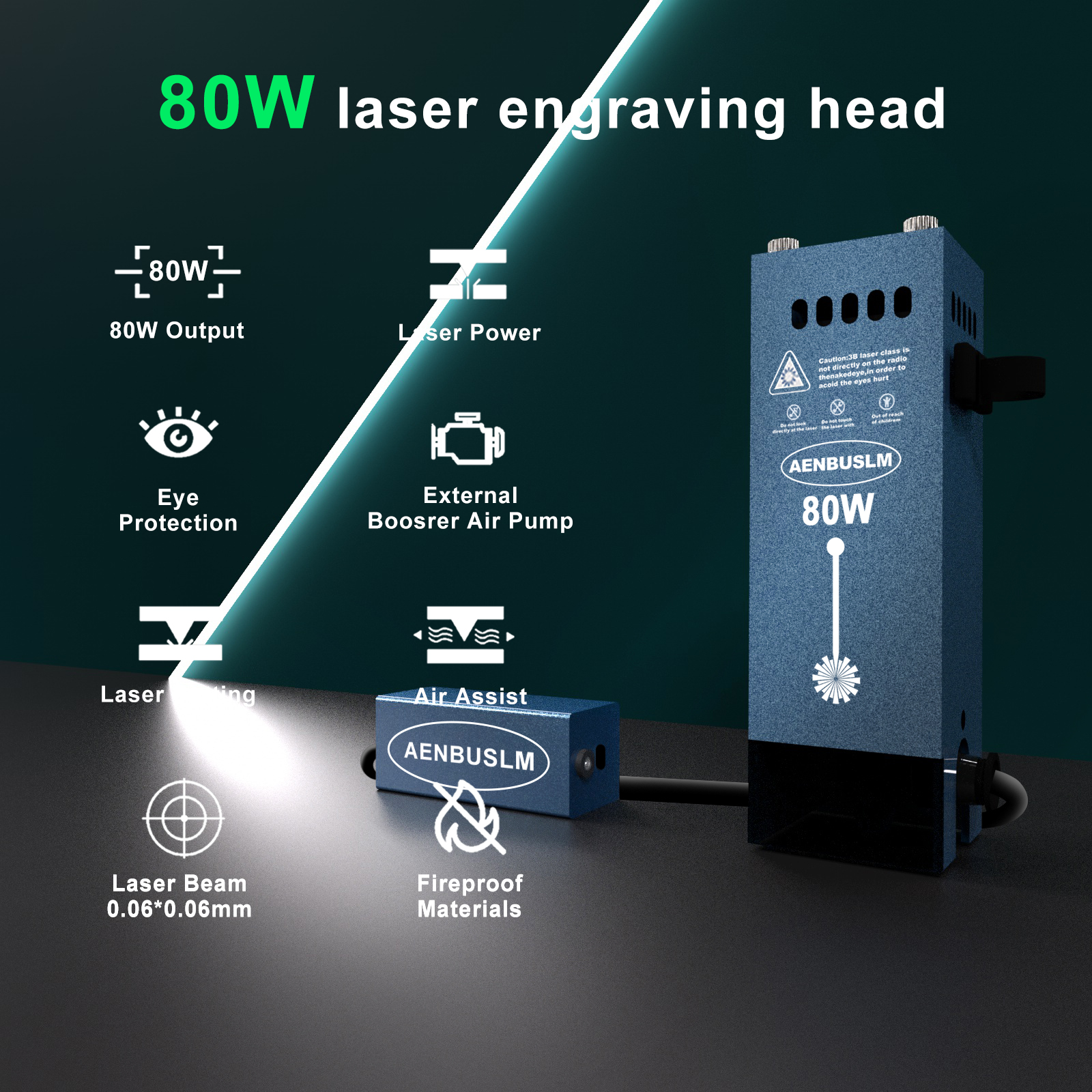 AENBUSLM 80W Laser Engraving H – Metal Laser Cutter Head recenzja i cena