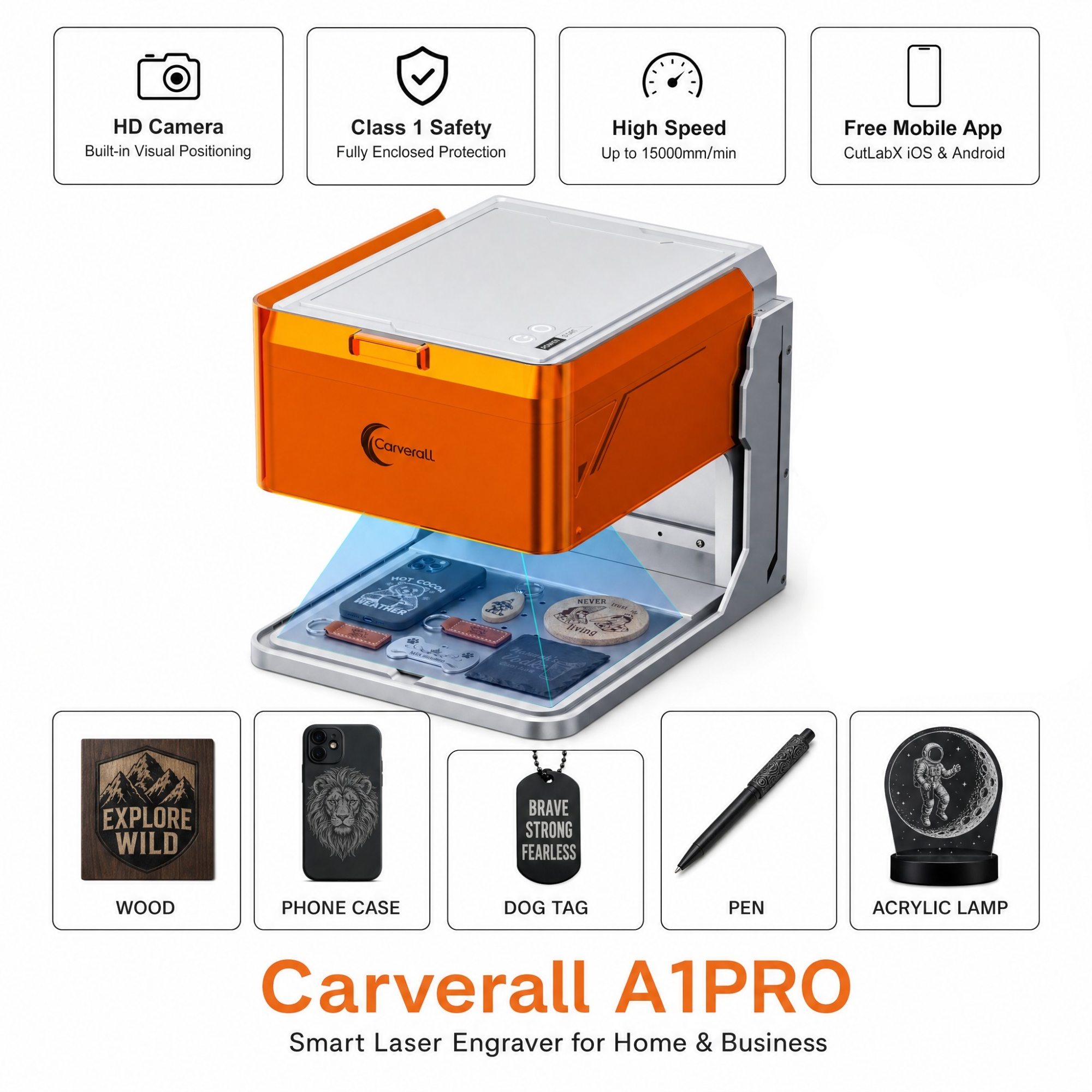 Carverall A1PRO Desktop Laser  – Fiber Laser Cutting Machine recenzja i cena