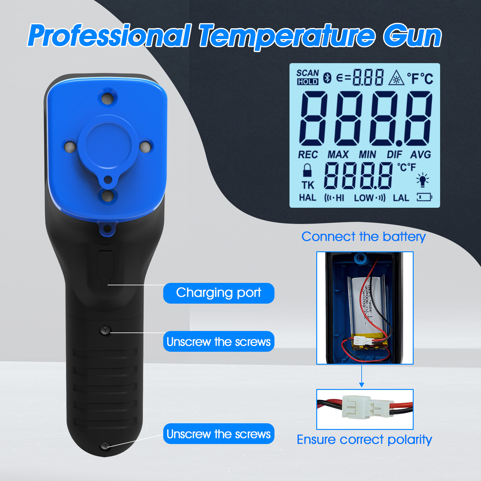1600B-APP Infrared Thermometer – Industrial Laser Gun recenzja i cena