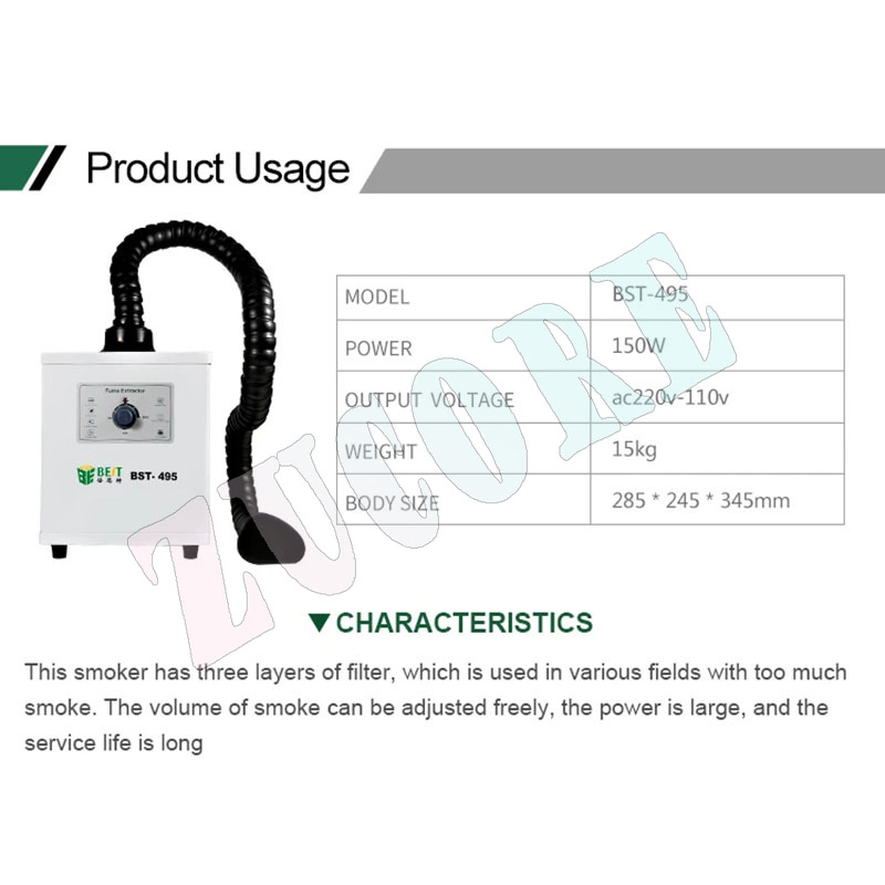 BST-495 filter Exhaust Industr – Industrial Laser Solder Iron recenzja i cena