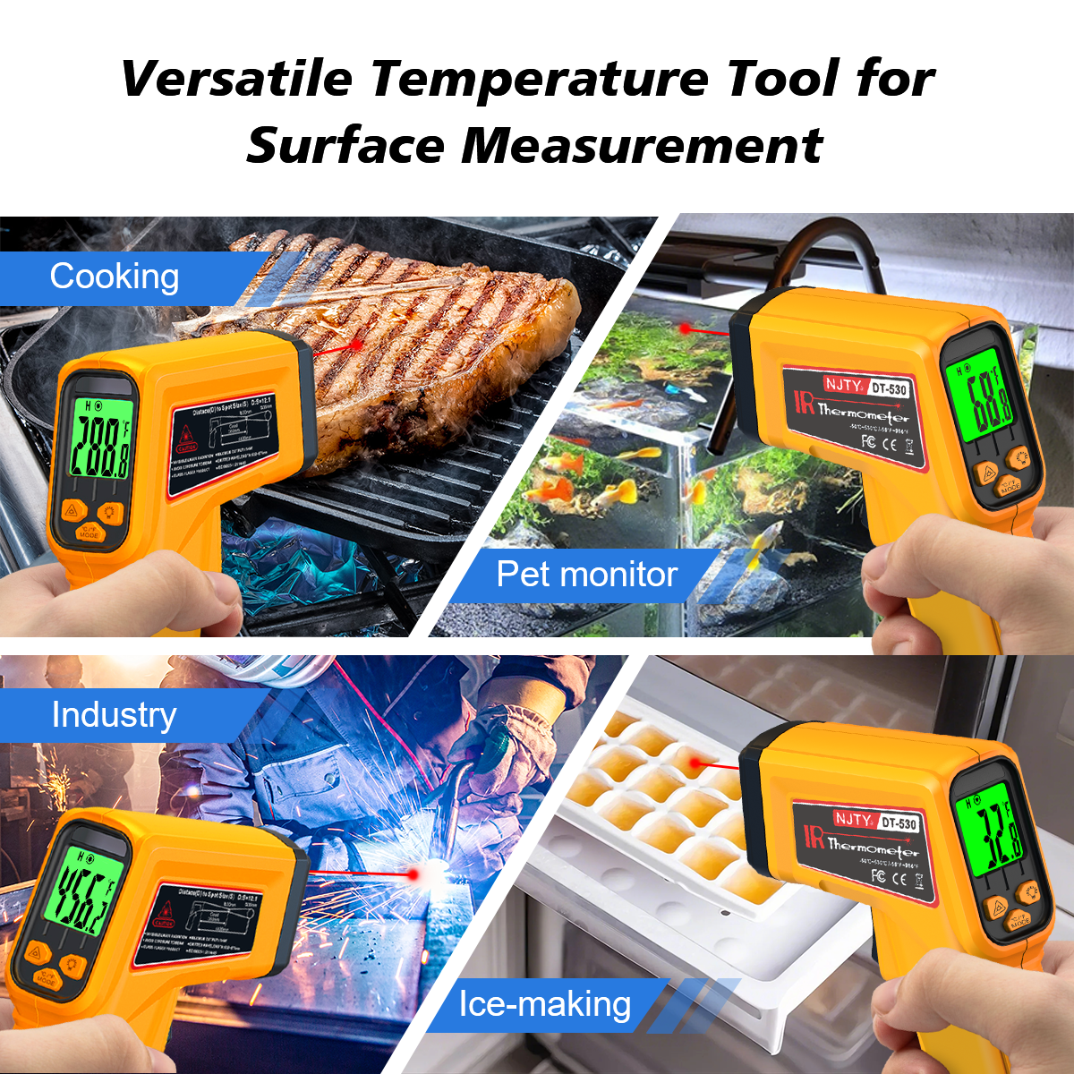 NJTY Infrared Thermometer Lase – Industrial Laser Thermometer Gun recenzja i cena