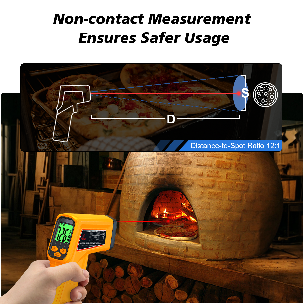 NJTY Infrared Thermometer Lase – Industrial Laser Thermometer Gun recenzja i cena