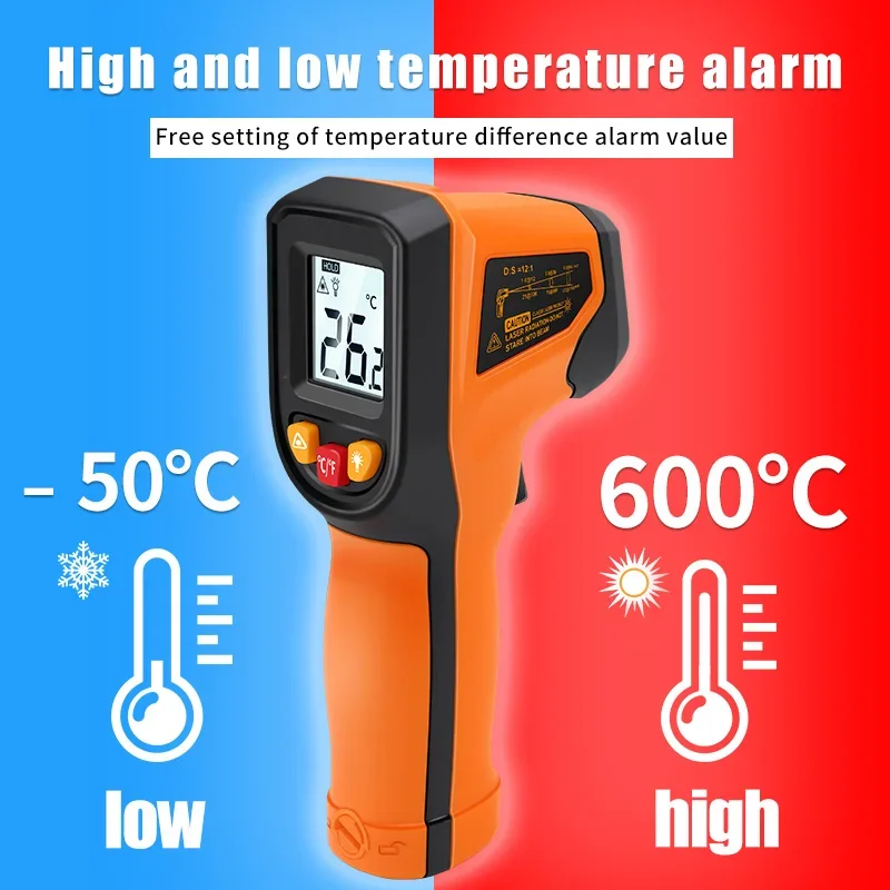 T400 T600 Digital Infrared The – Industrial Laser Thermometer Gun recenzja i cena