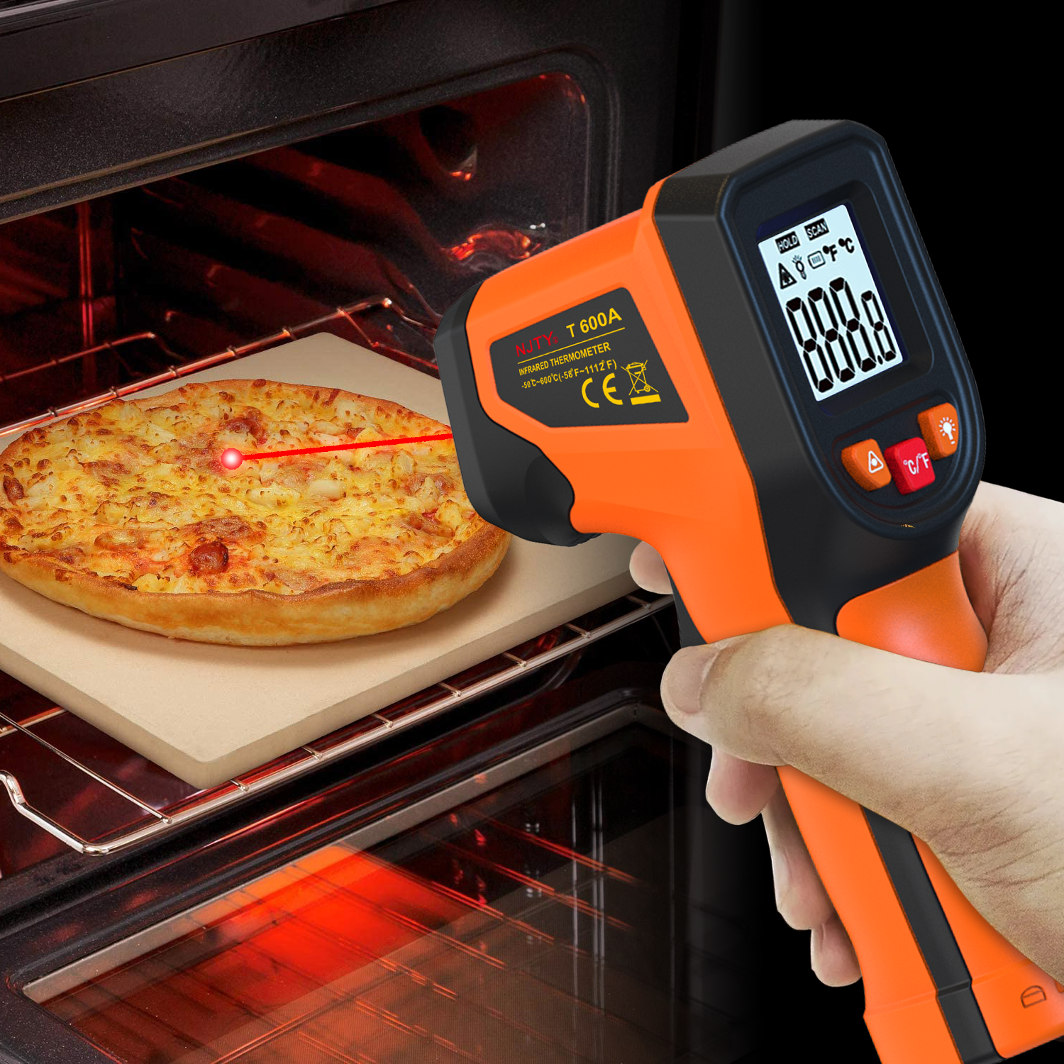 NJTY T600T600A Laser Temperatu – Industrial Laser Thermometer Gun recenzja i cena