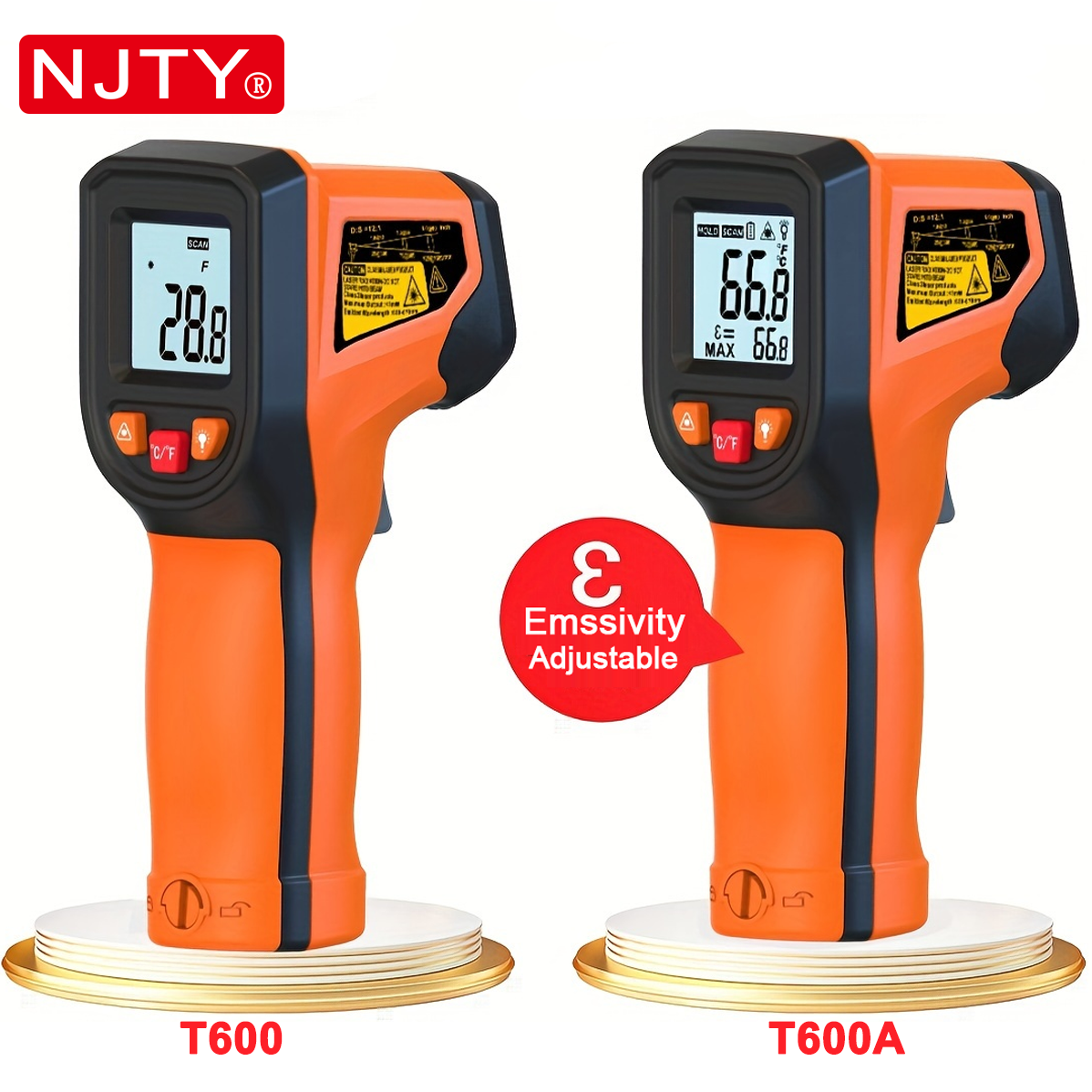 NJTY T600T600A Laser Temperatu – Industrial Laser Thermometer Gun recenzja i cena