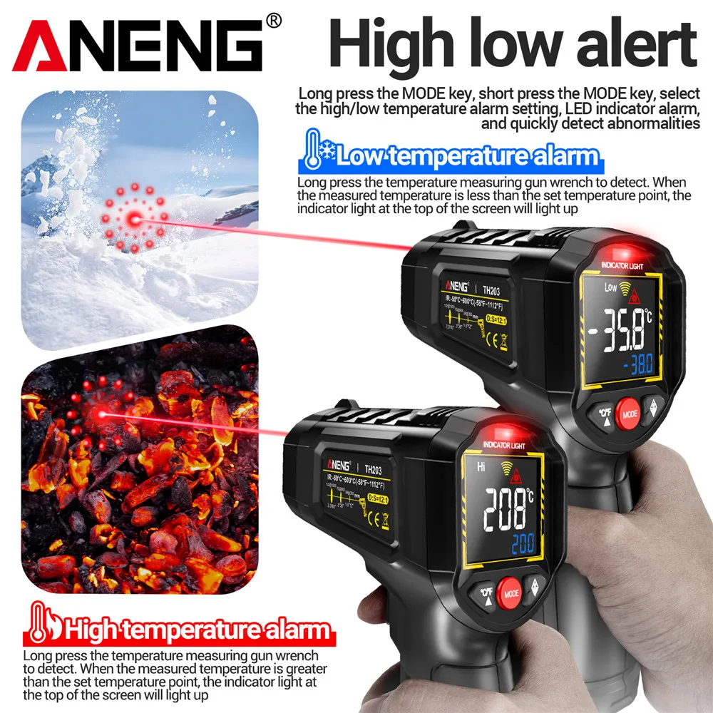 Infrared thermometer -50℃~600℃ – Industrial Laser Thermometer Gun recenzja i cena