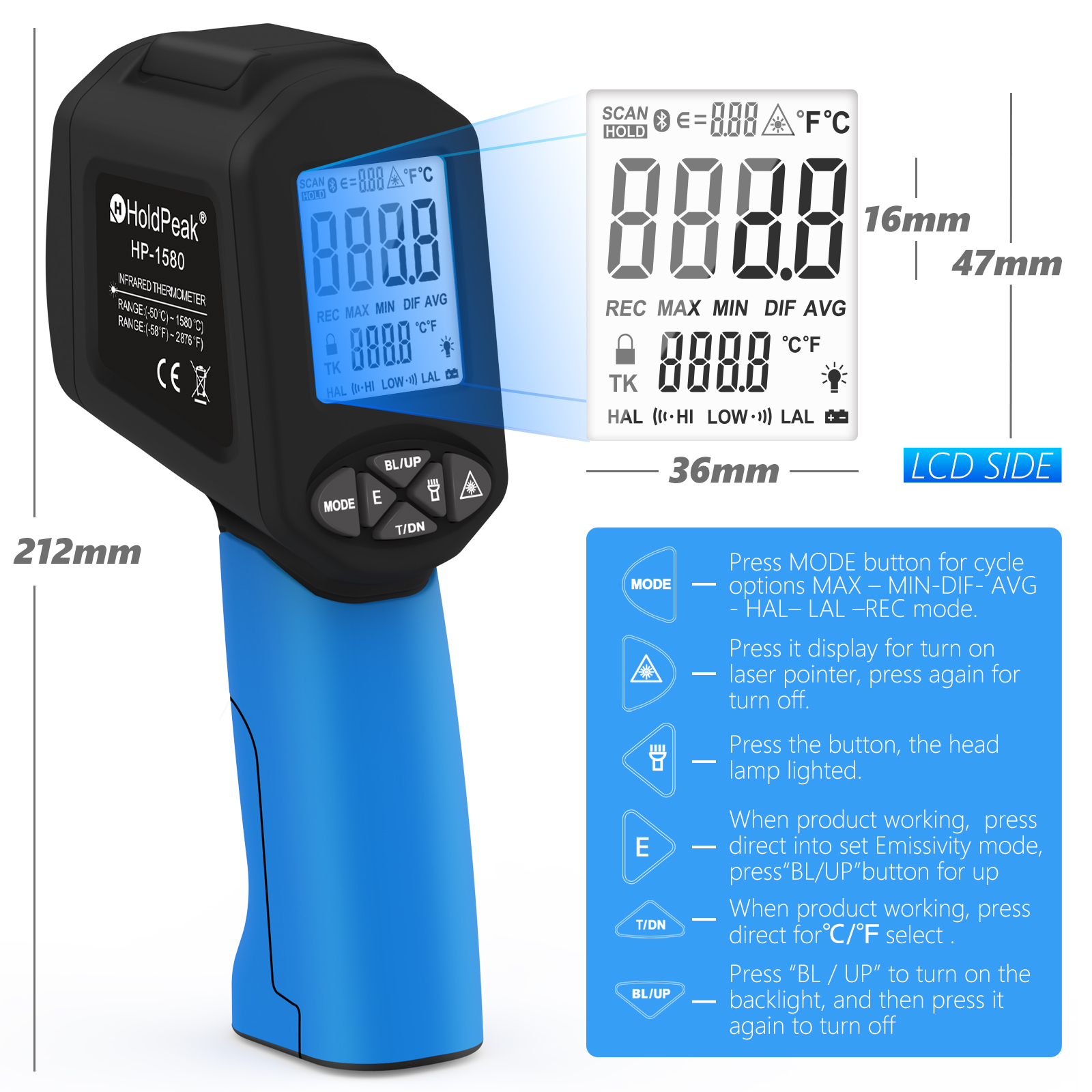Industrial Infrared Thermomete – Industrial Laser Thermometer Gun recenzja i cena