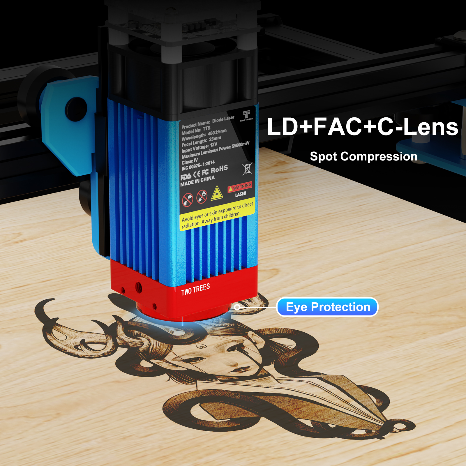 TwoTrees TTS-55 Pro Laser Engr – Industrial Laser Sensor recenzja i cena