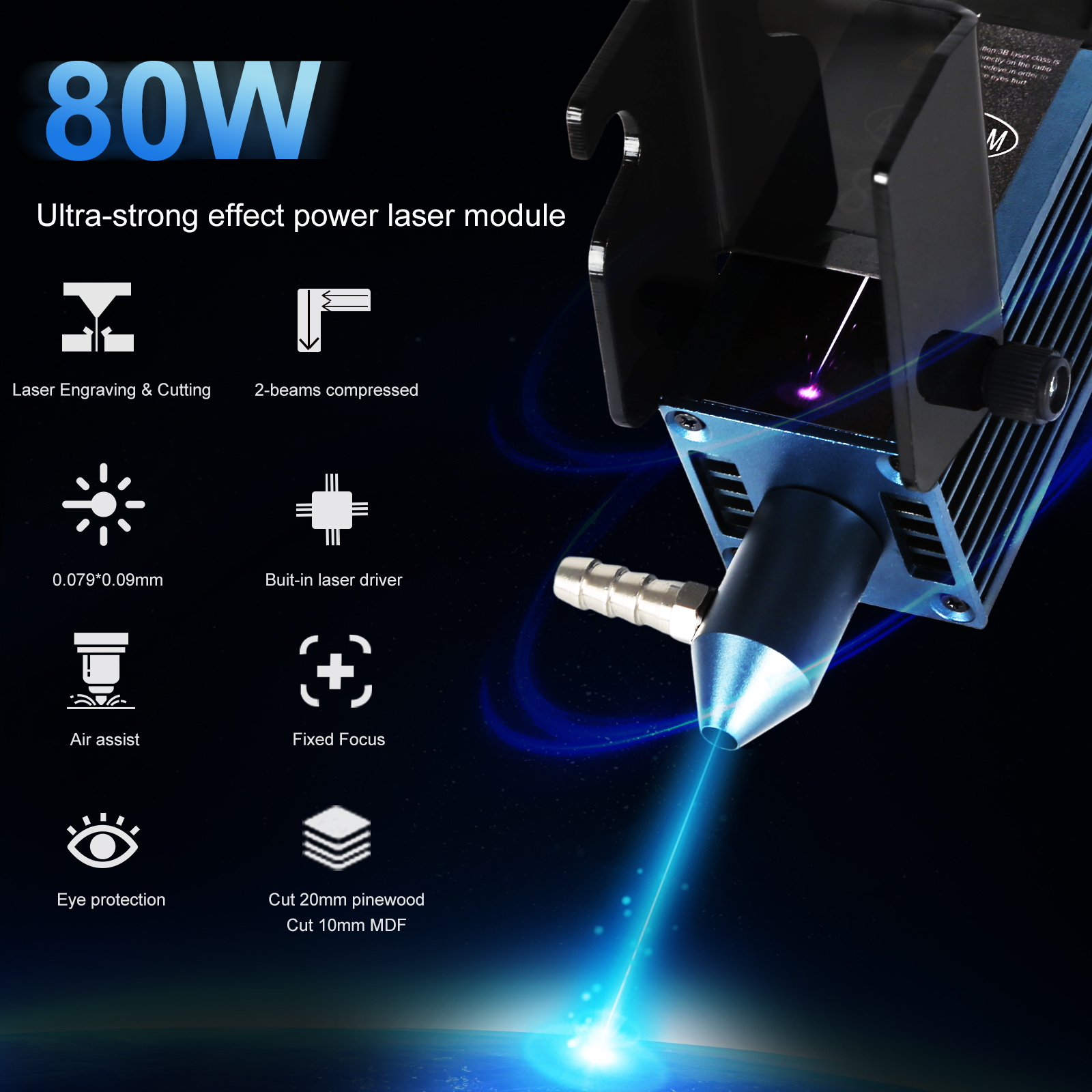 AENBUSLM 40W 80W Laser Engravi – Metal Laser Cutter Head recenzja i cena