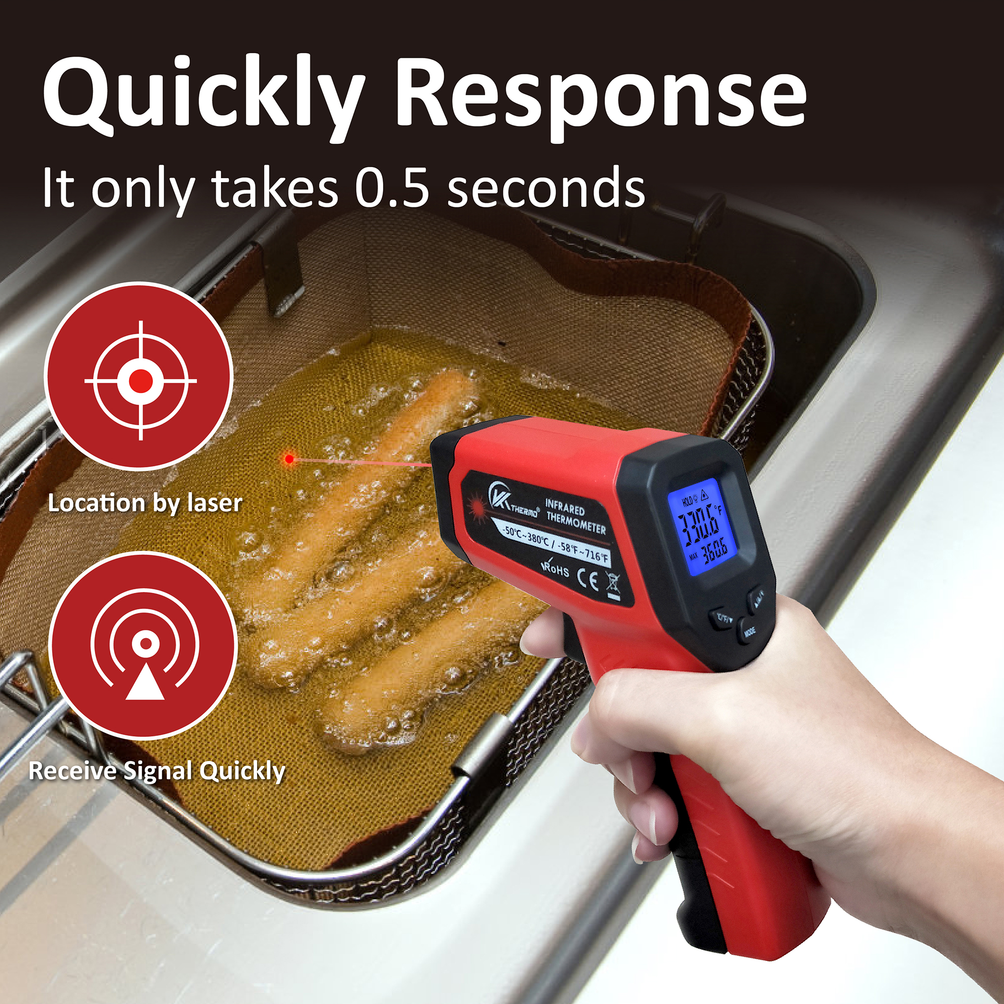 LCD Industrial Electronic Ther – Industrial Laser Thermometer Gun recenzja i cena
