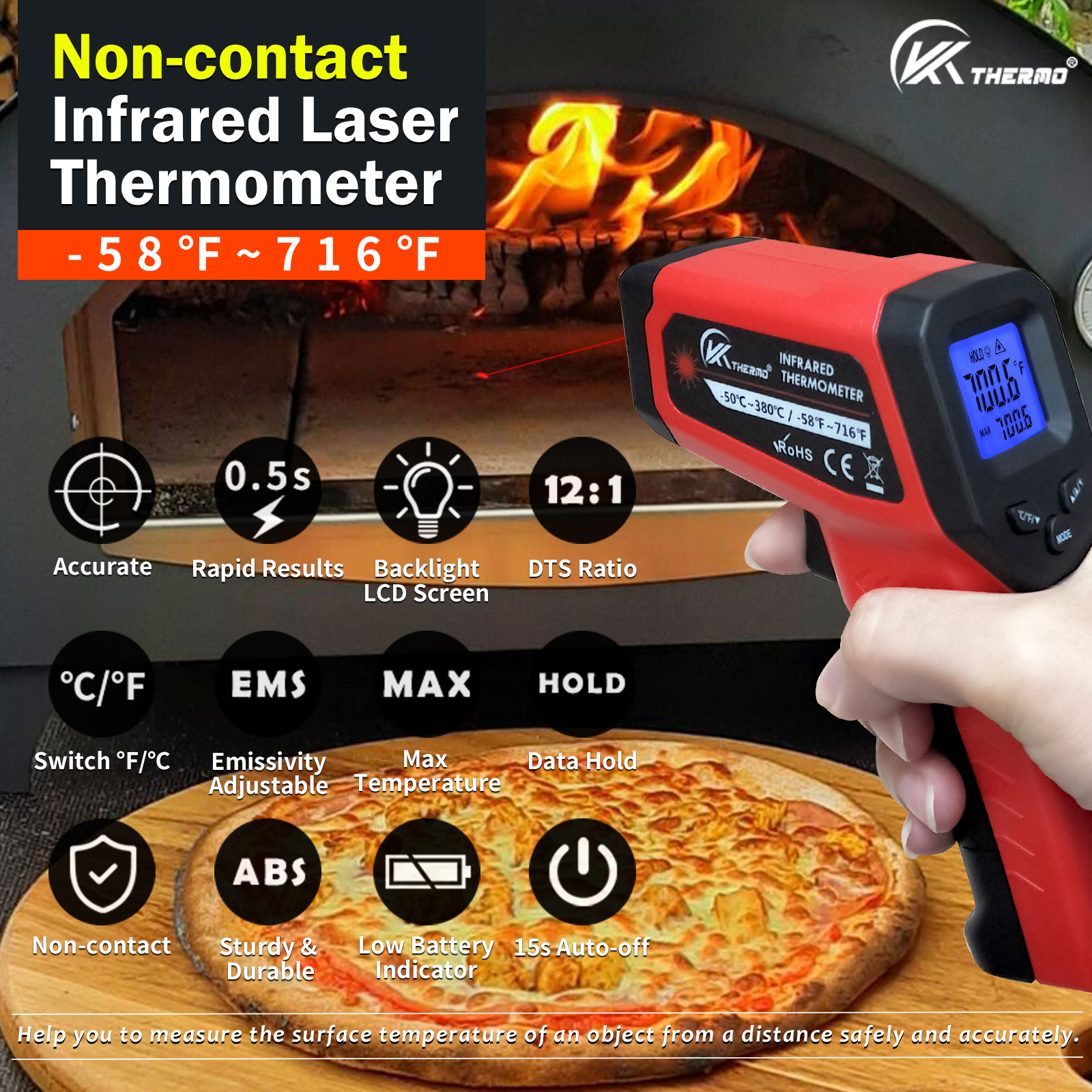 LCD Industrial Electronic Ther – Industrial Laser Thermometer Gun recenzja i cena
