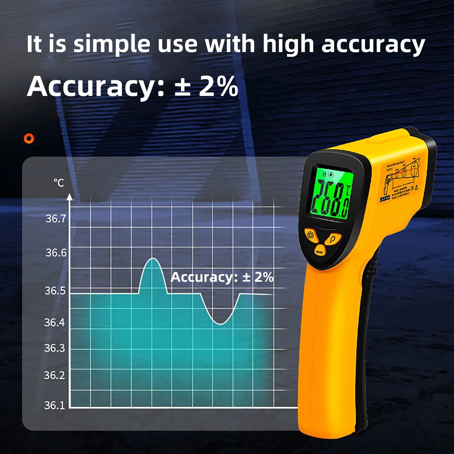 Digital Infrared Thermometer - – Industrial Laser Thermometer Gun recenzja i cena