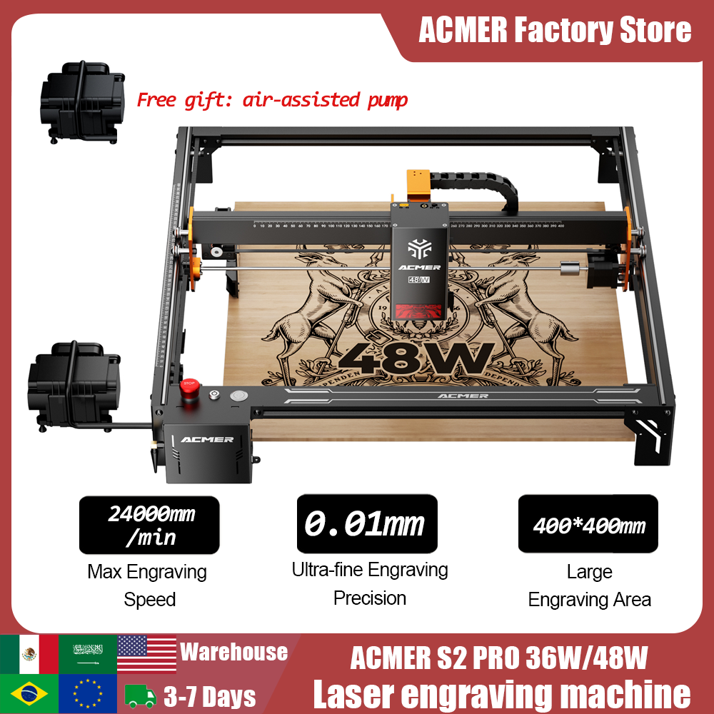ACMER S2 PRO 36W/48W Laser Eng – Industrial Laser Sensor recenzja i cena