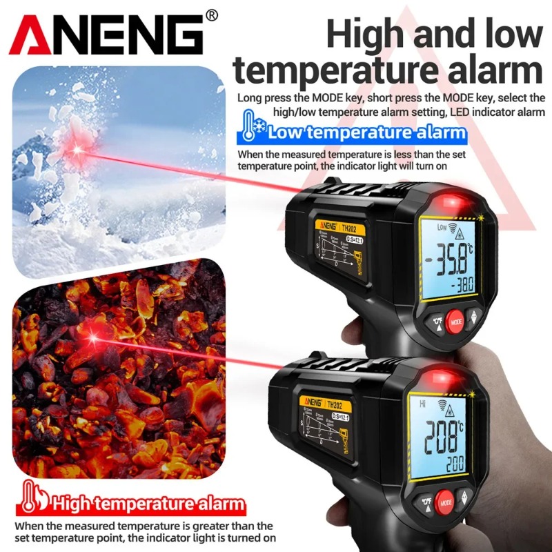 ANENG TH202 Non-contact Infrar – Industrial Laser Thermometer Gun recenzja i cena