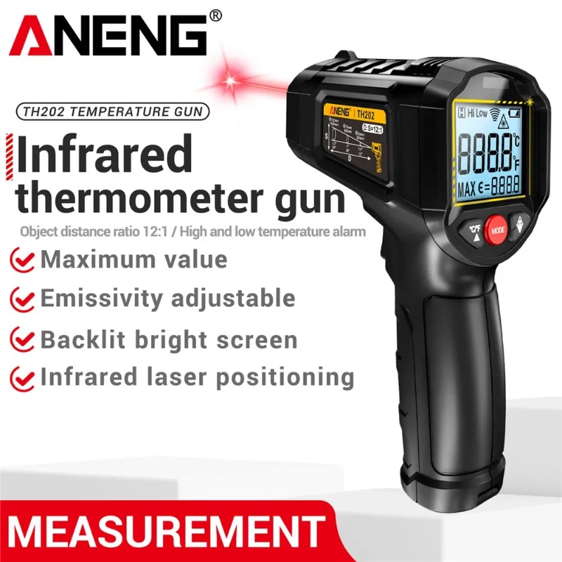 ANENG TH202 Non-contact Infrar – Industrial Laser Thermometer Gun recenzja i cena