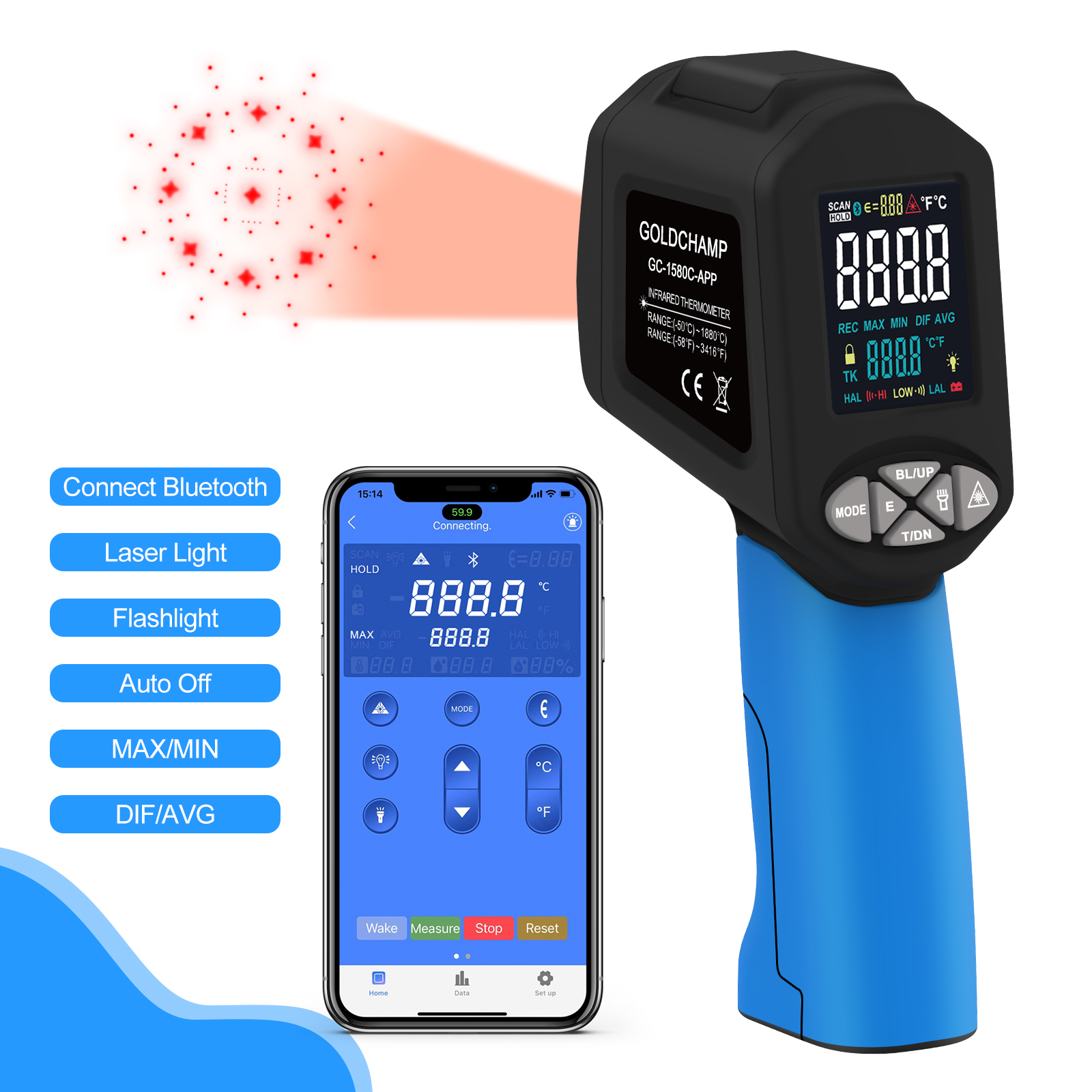 Digital Infrared Thermometer,- – Industrial Laser Thermometer Gun recenzja i cena